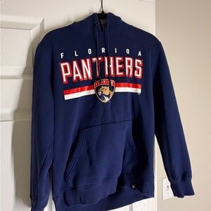 Fanatics Navy Blue Pullover Hoodie with Red and White Lettering